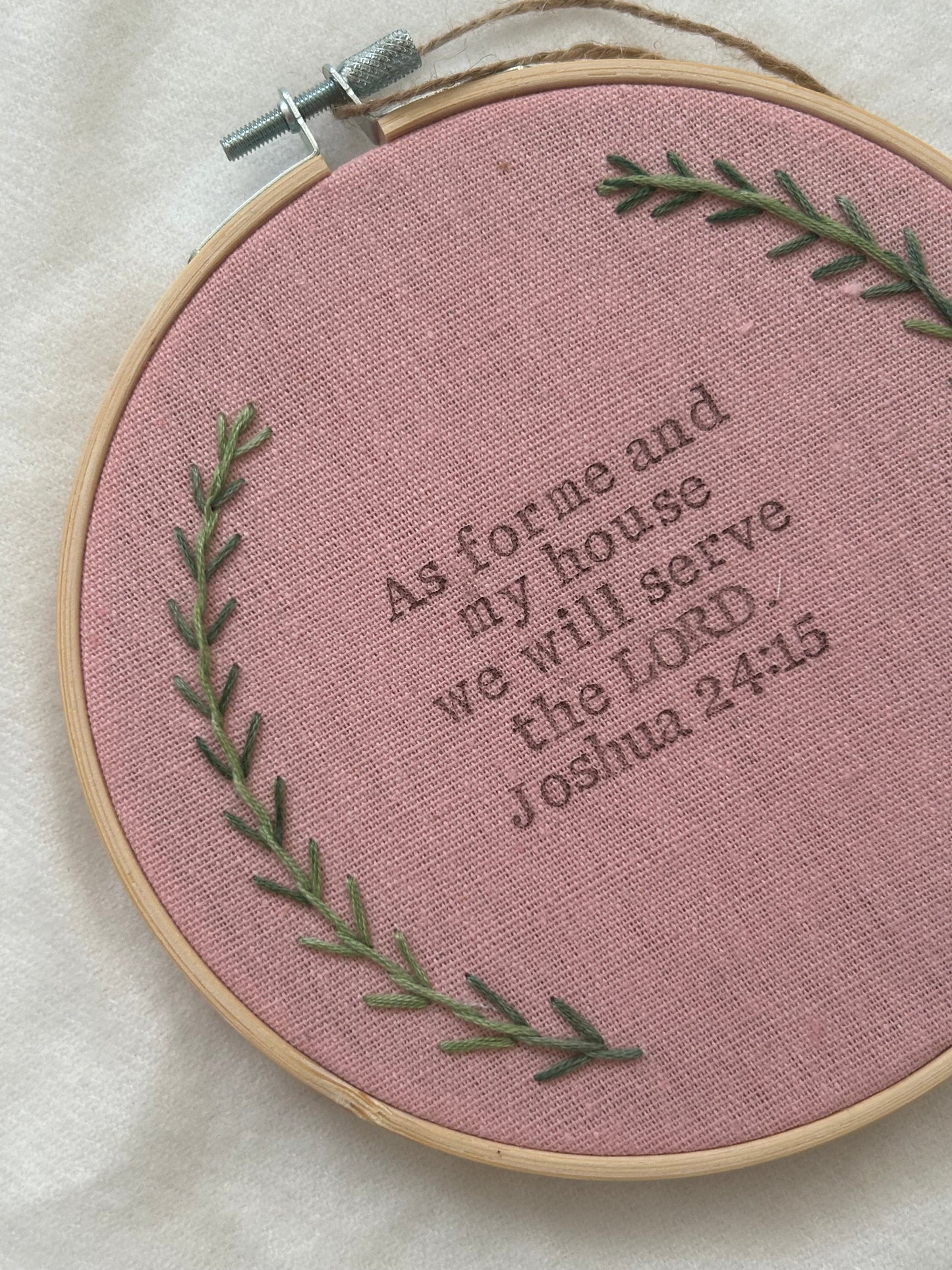 ‘As for me and my house’ 6” hoop