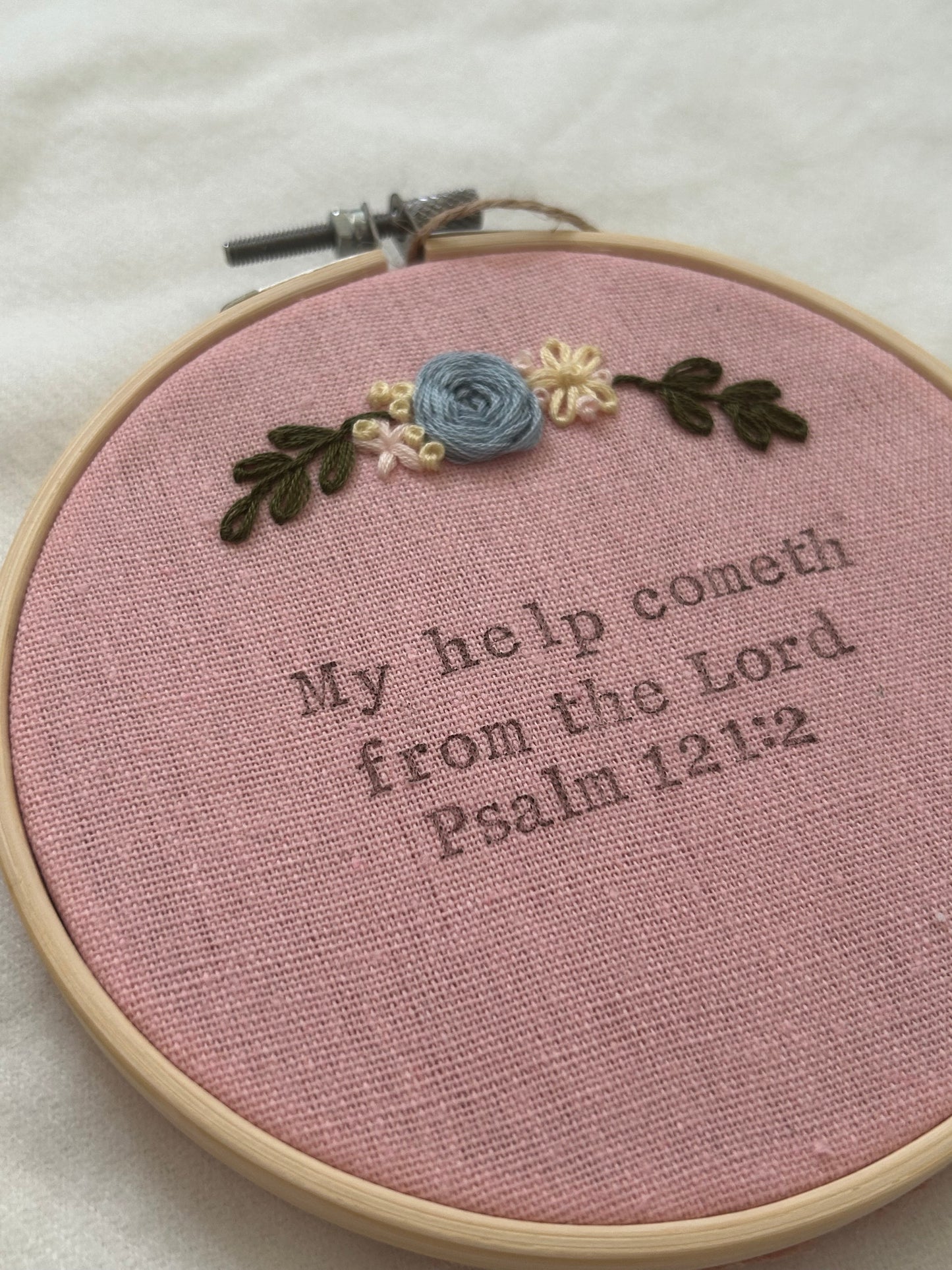 ‘My help cometh from the Lord’ 5” hoop