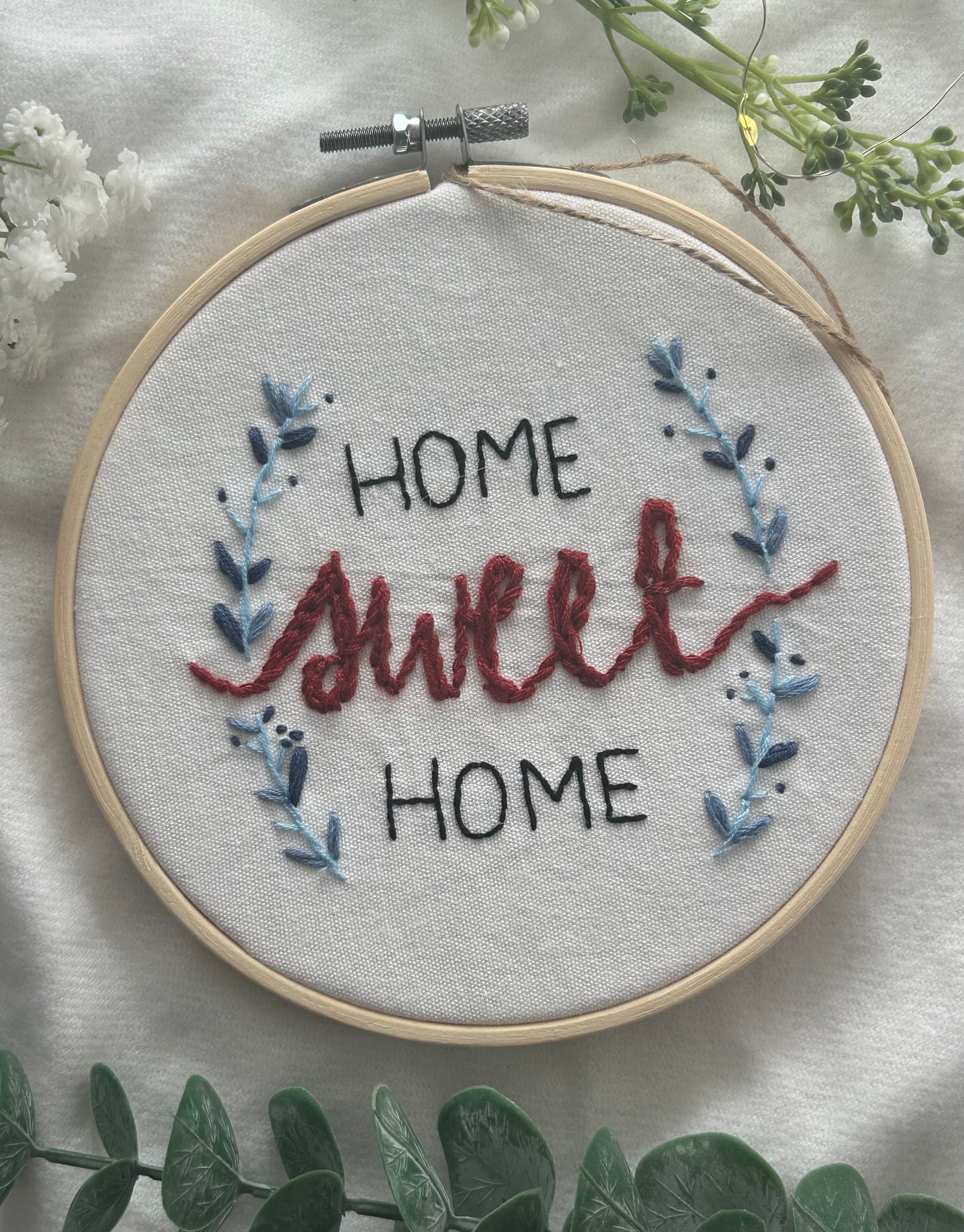 ‘Home sweet home’ 6” hoop
