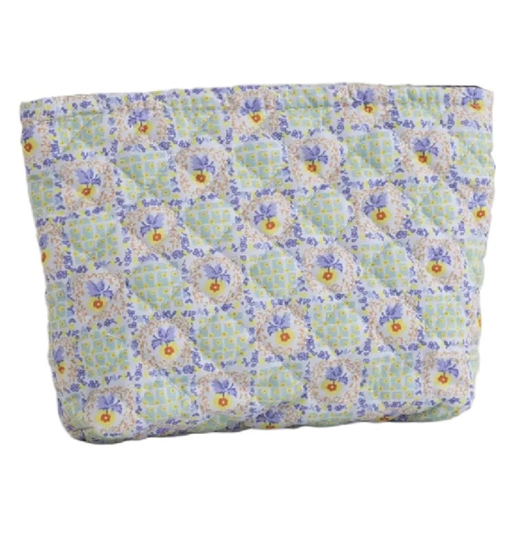Floral cosmetic bag