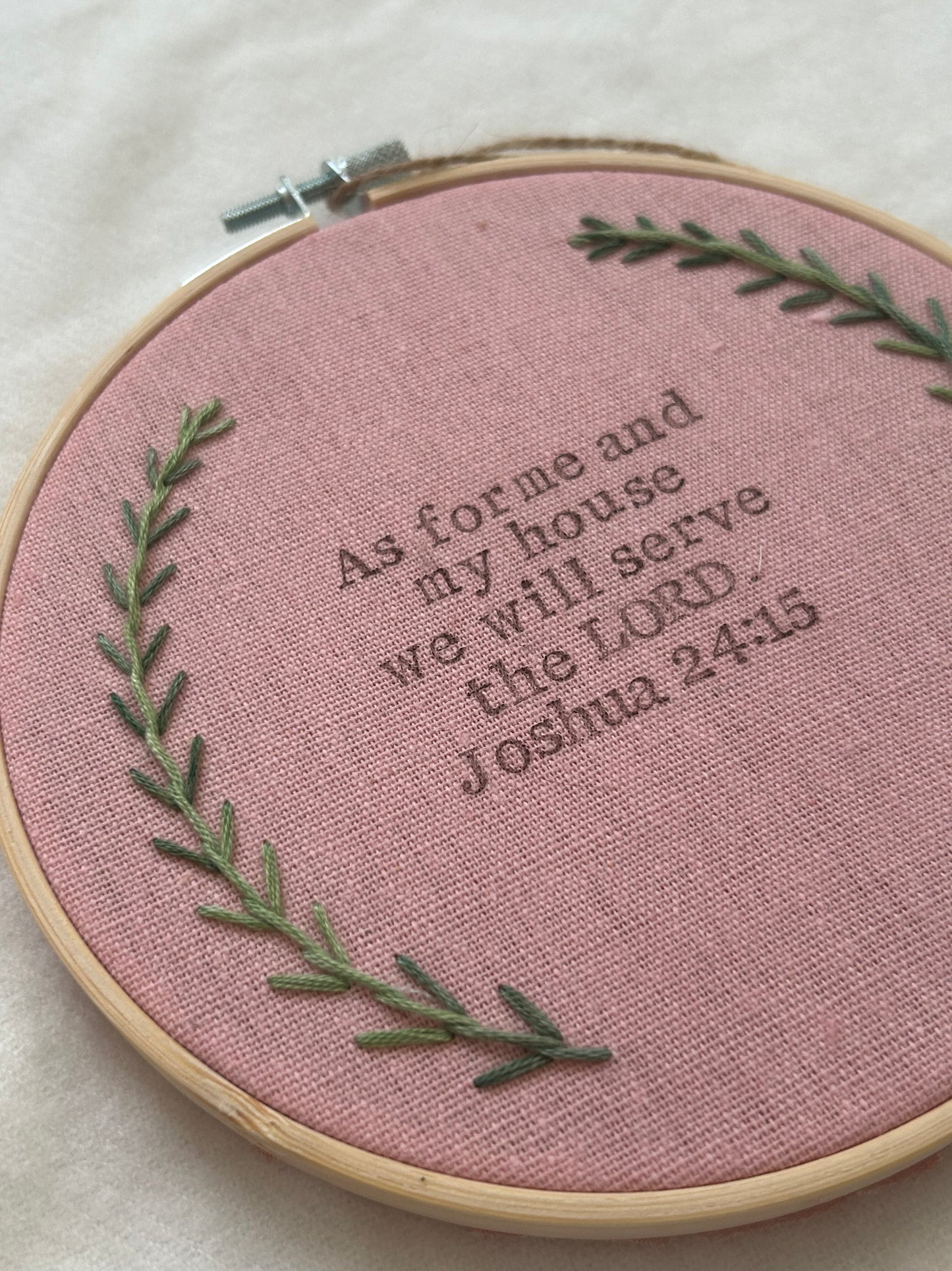 ‘As for me and my house’ 6” hoop