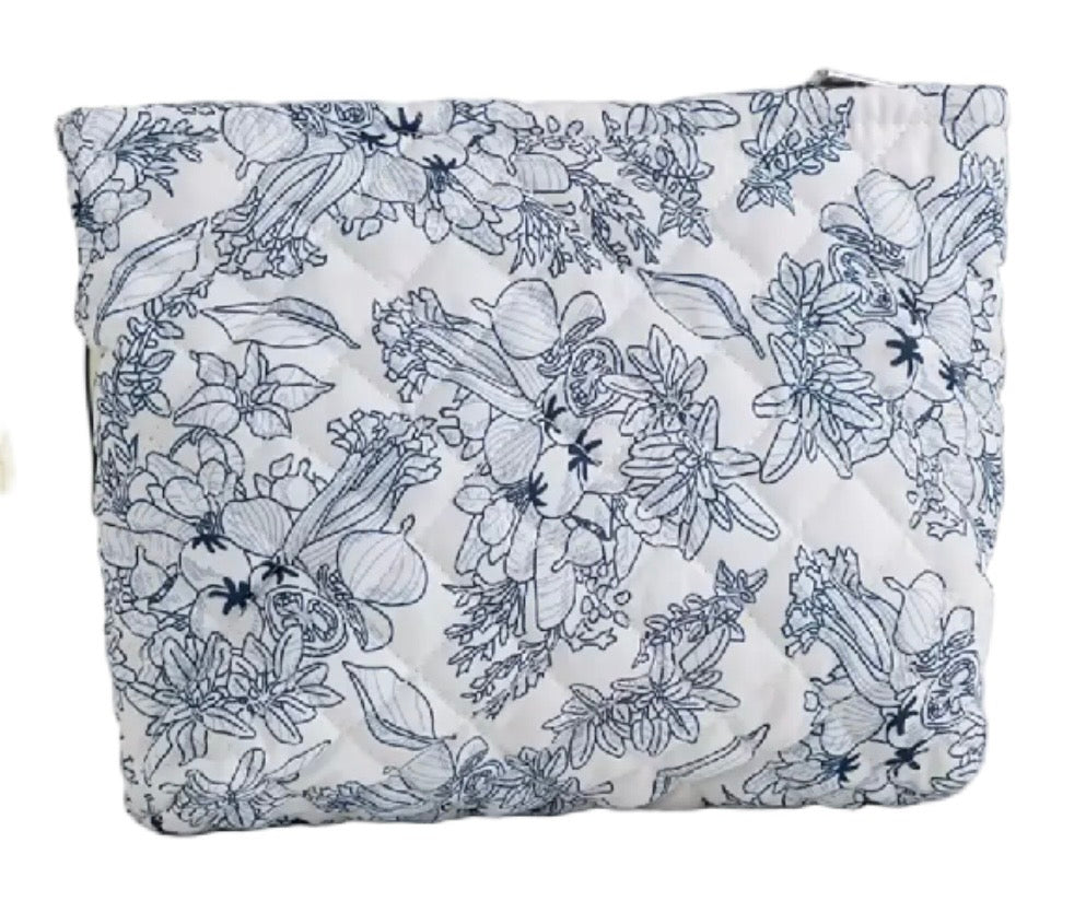 Floral cosmetic bag