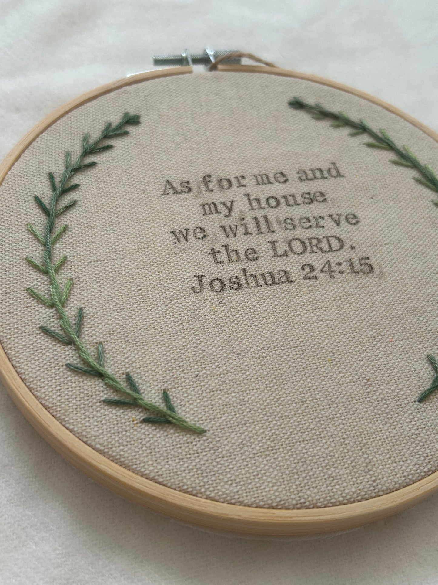 ‘As for me and my house’ 6” hoop