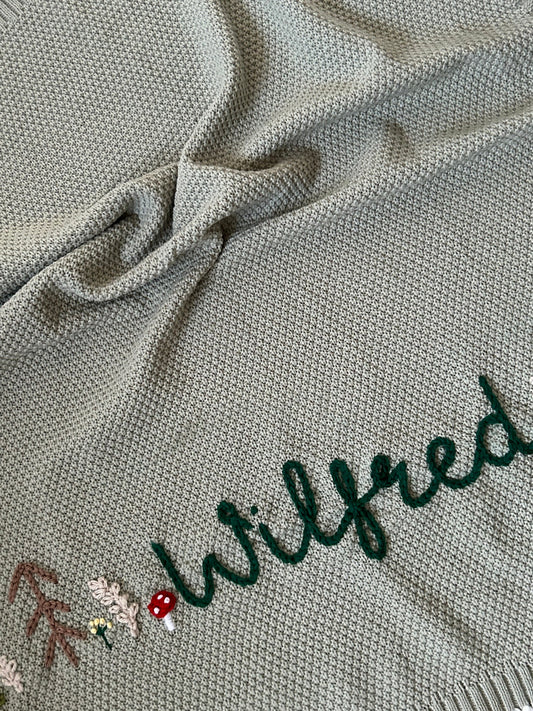Personalised baby boy blanket