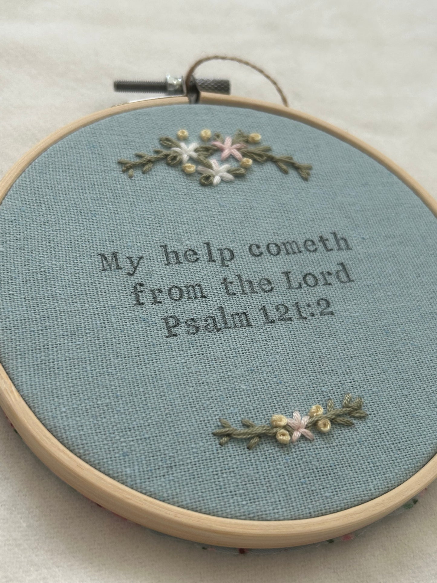 ‘My help cometh…’ 5” hoop