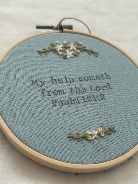 ‘My help cometh…’ 5” hoop