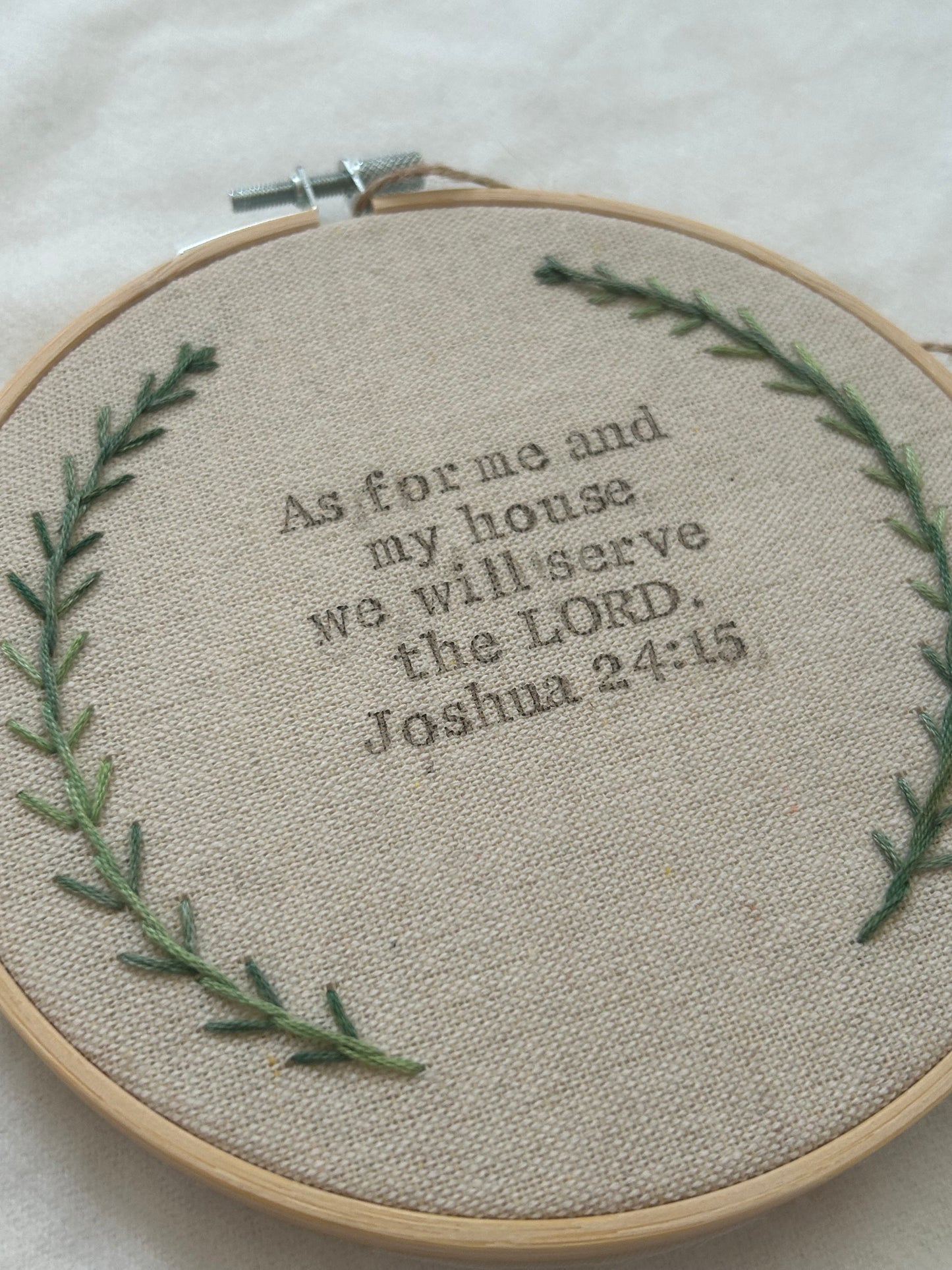 ‘As for me and my house’ 6” hoop