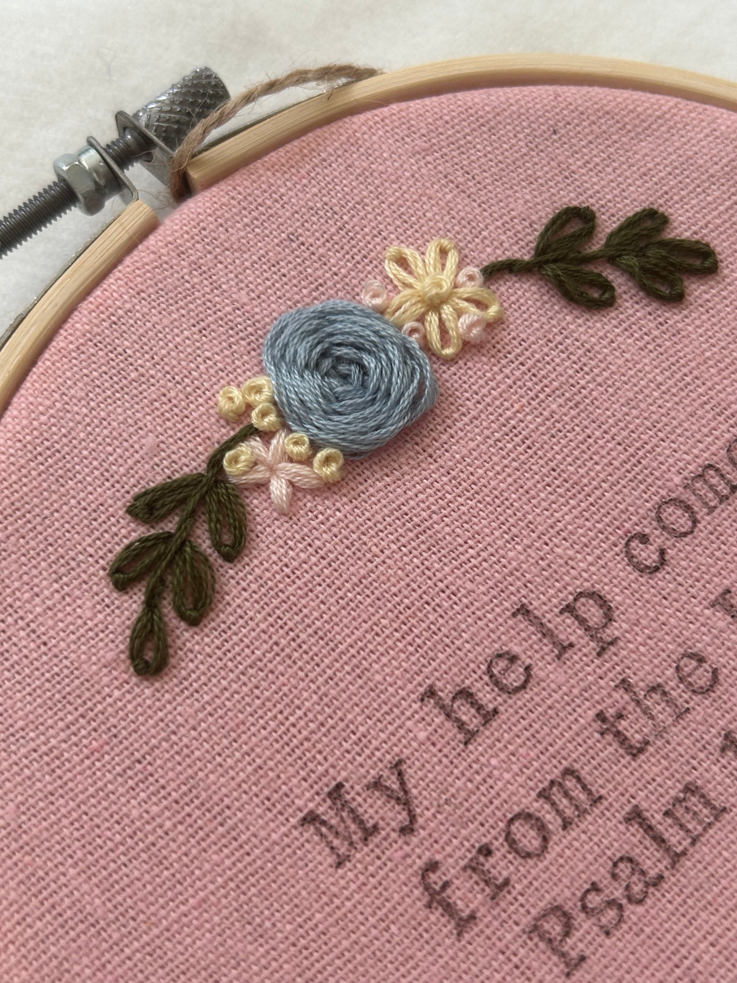 ‘My help cometh from the Lord’ 5” hoop