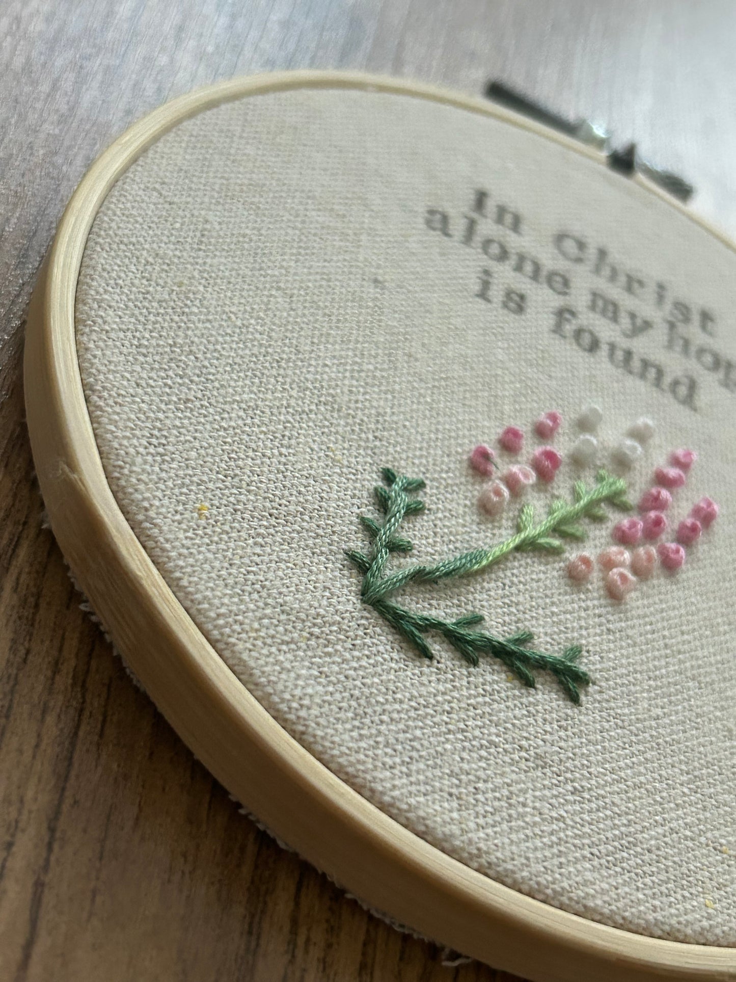‘In Christ alone’ 5” hoop