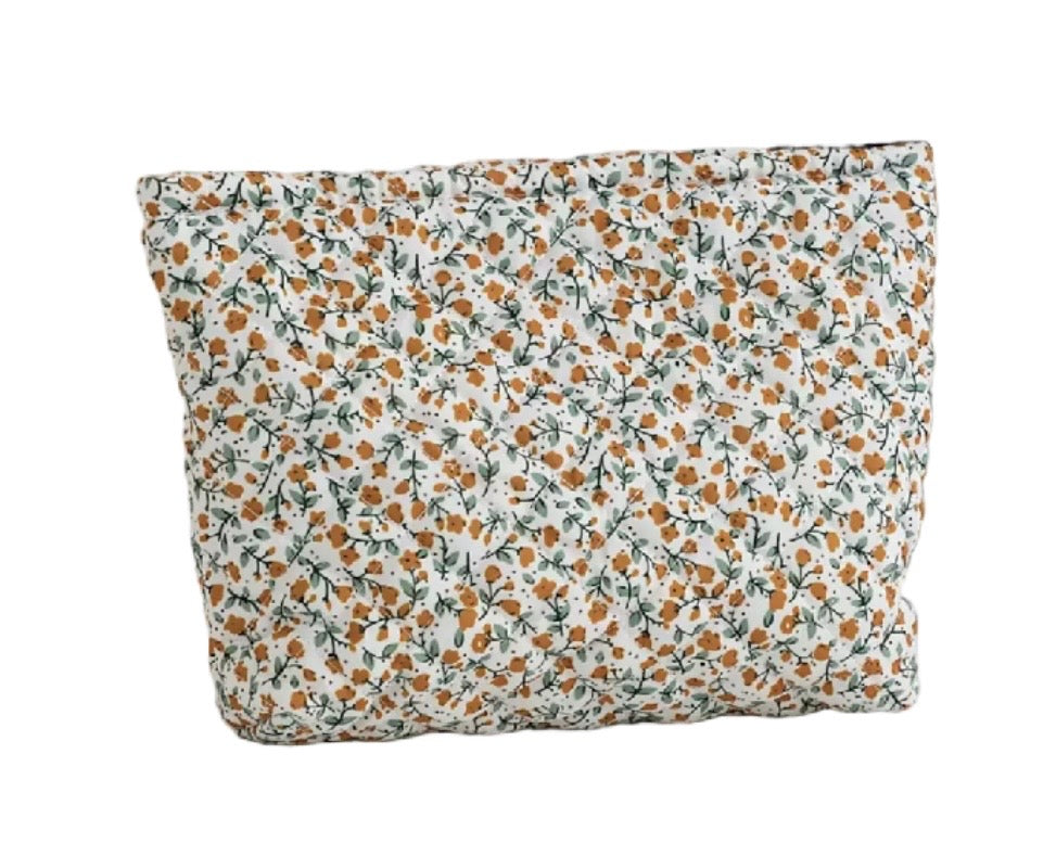 Floral cosmetic bag