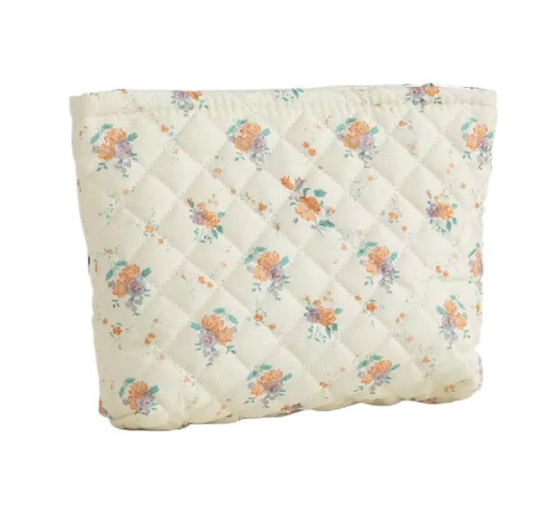 Floral cosmetic bag