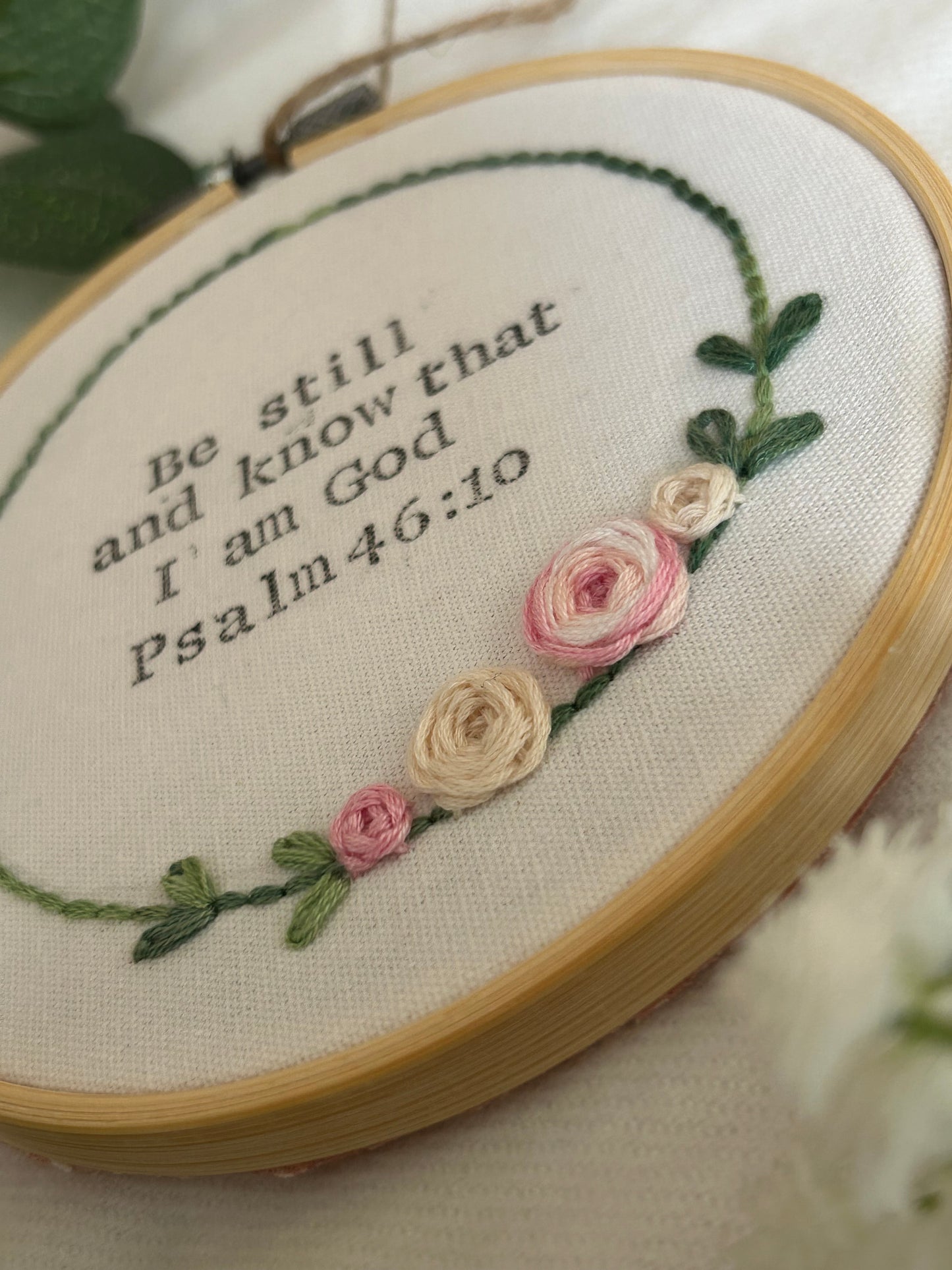 ‘Be still and know…’ 5” rose hoop