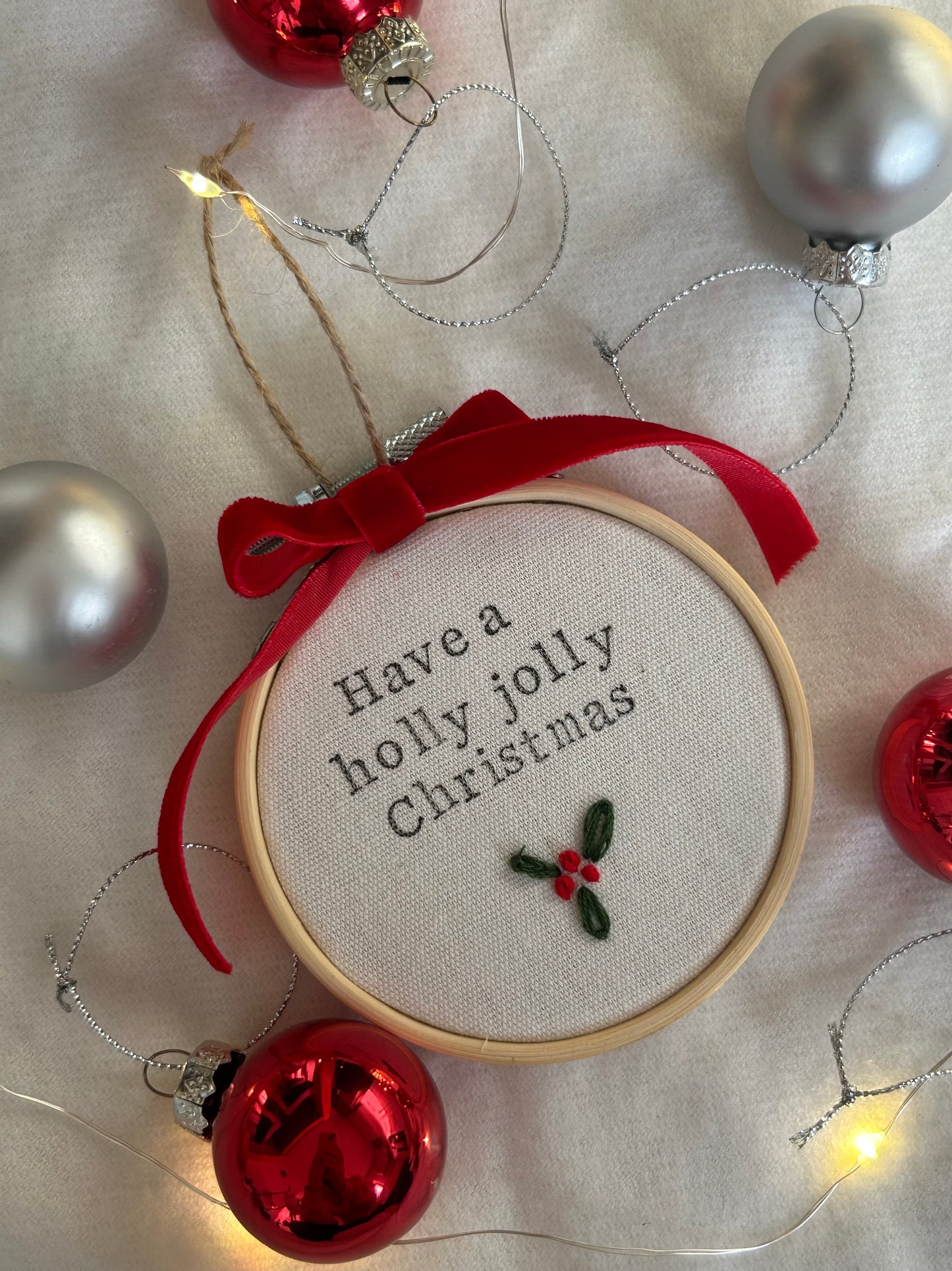 Have a holly jolly Christmas 3” hoop
