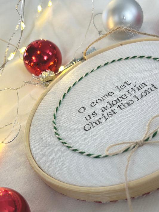 ‘O come let us adore Him’ hoop