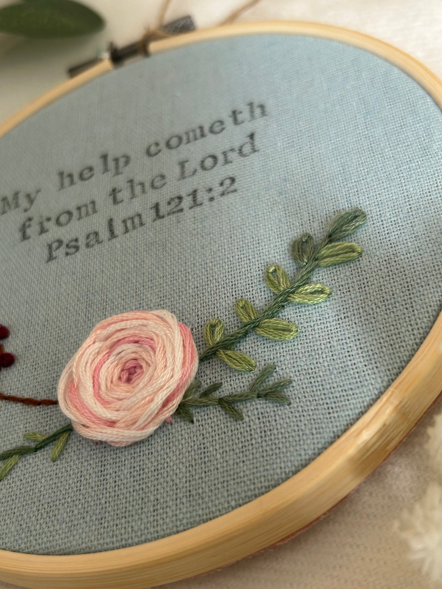 ‘My help cometh from the Lord’ 5” hoop