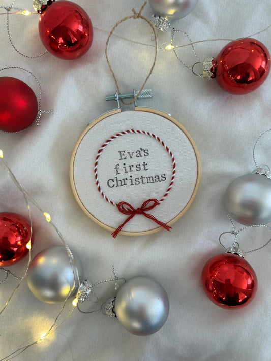 Baby’s first Christmas 3” hoop