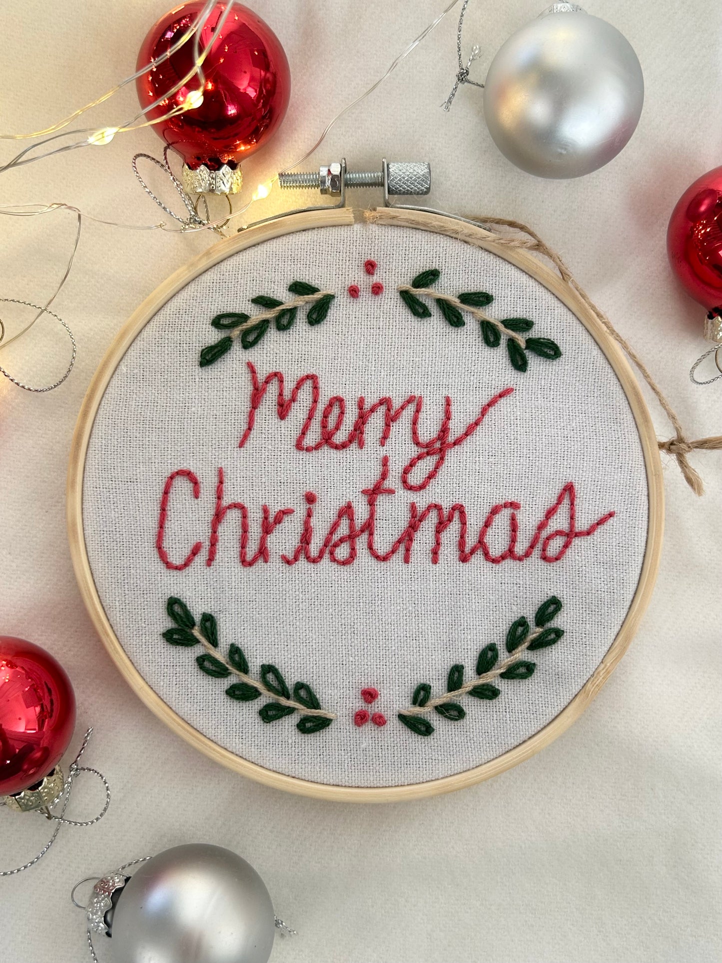 ‘Merry Christmas’ 5” hoop