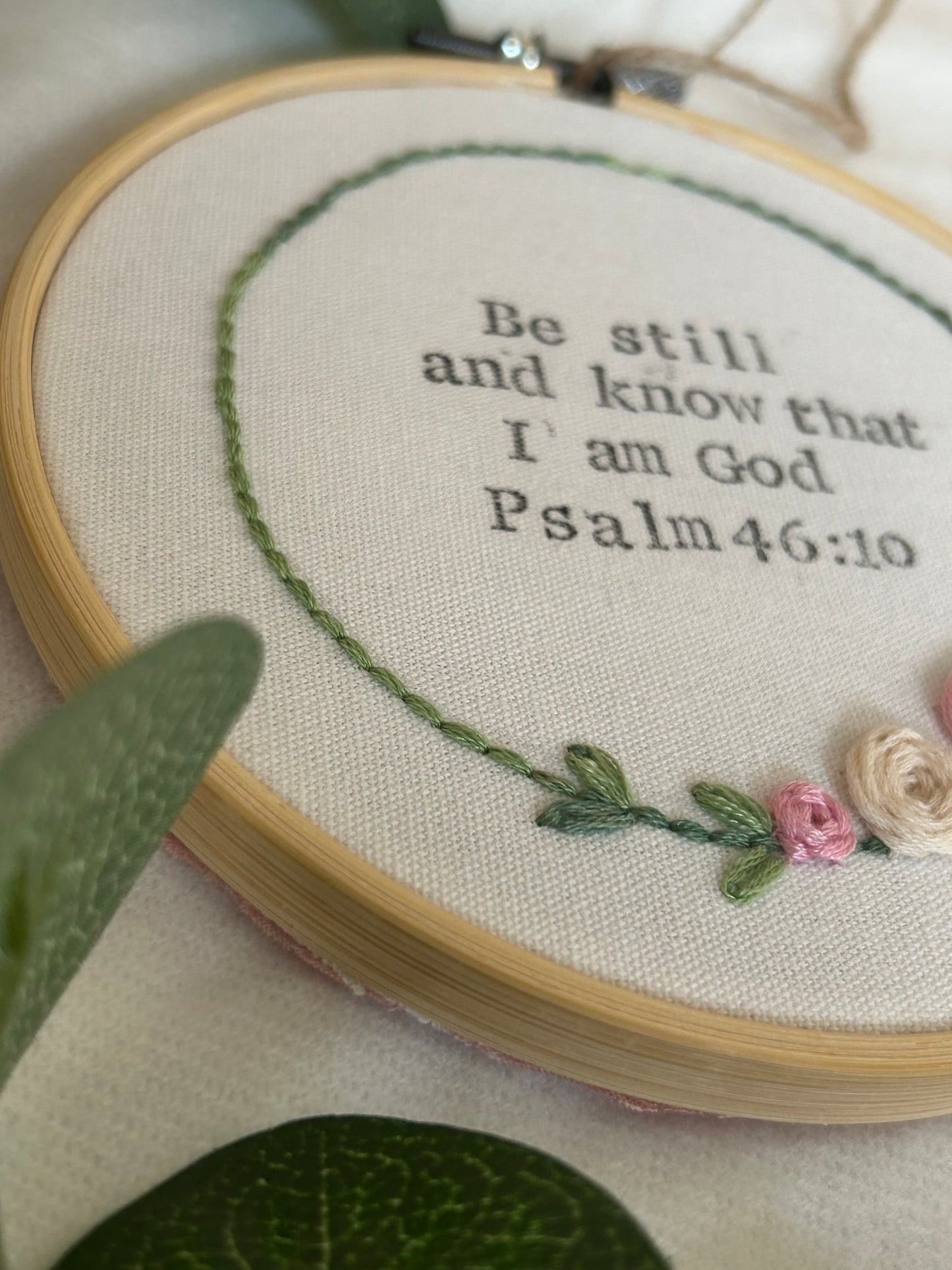 ‘Be still and know…’ 5” rose hoop