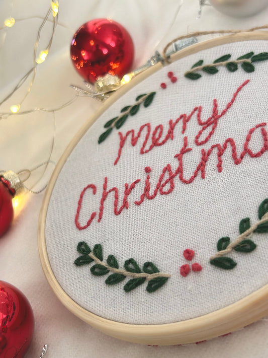 ‘Merry Christmas’ 5” hoop