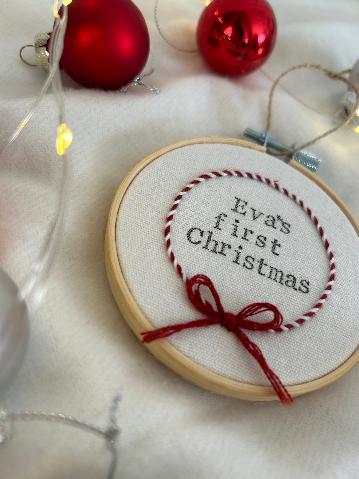 Baby’s first Christmas 3” hoop