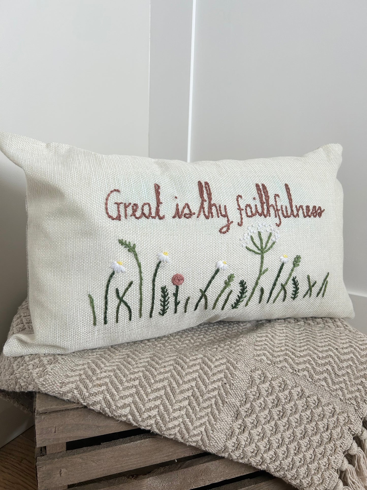 ‘Great is thy faithfulness’ cushion