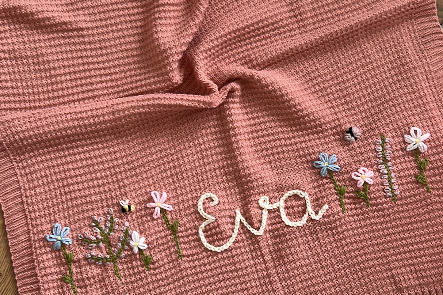 Personalised baby girl blanket