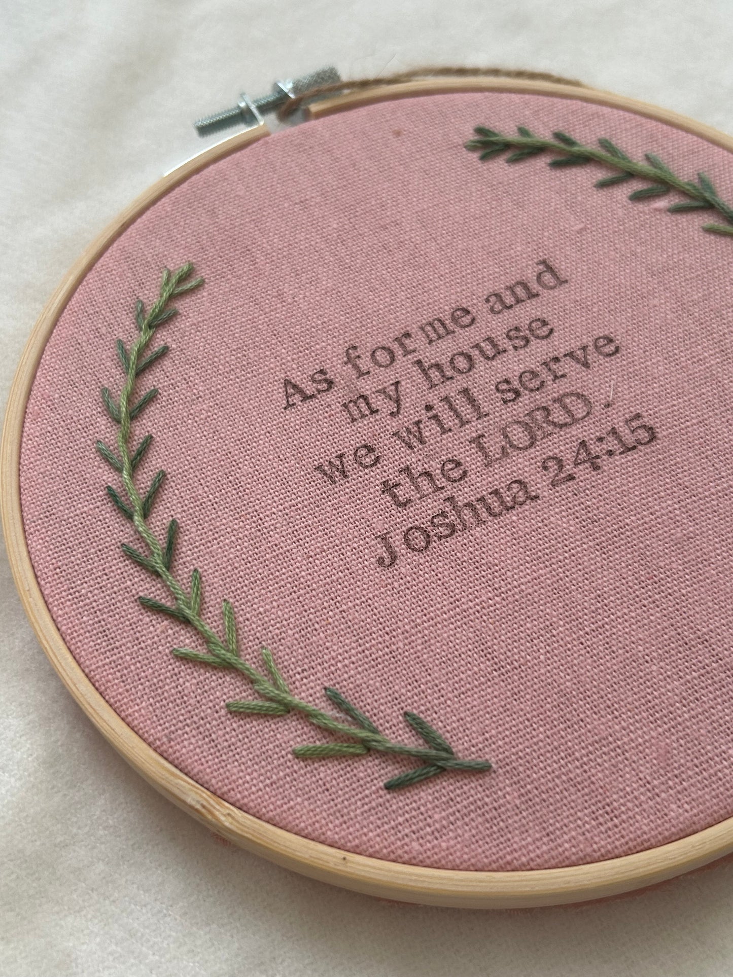 ‘As for me and my house’ 6” hoop