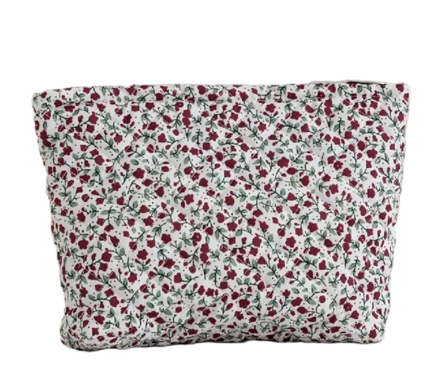 Floral cosmetic bag