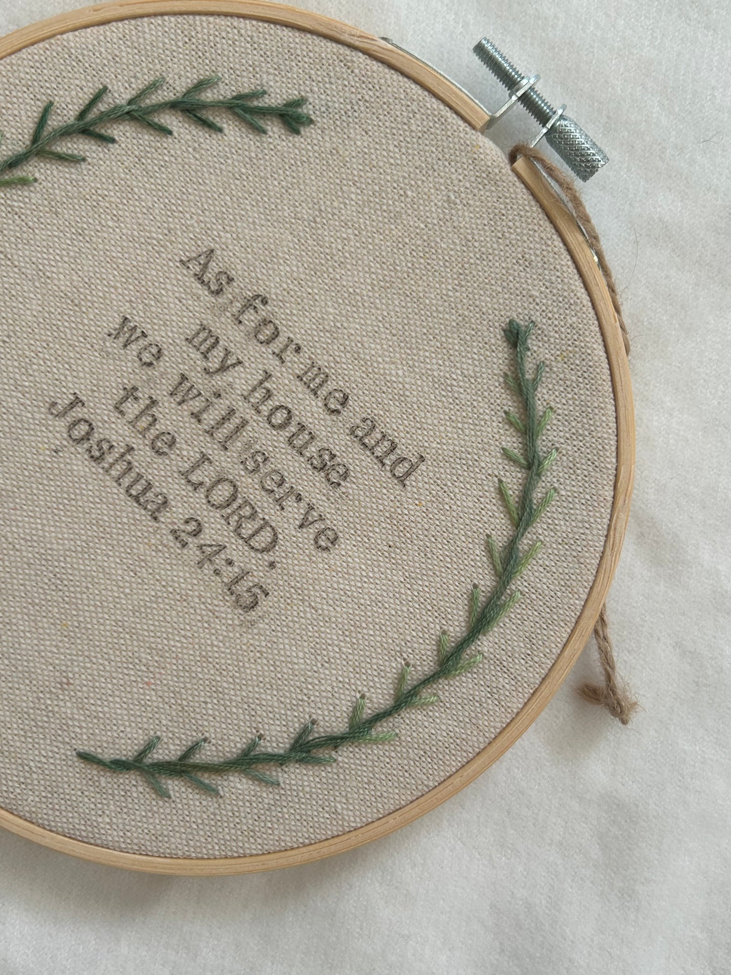 ‘As for me and my house’ 6” hoop