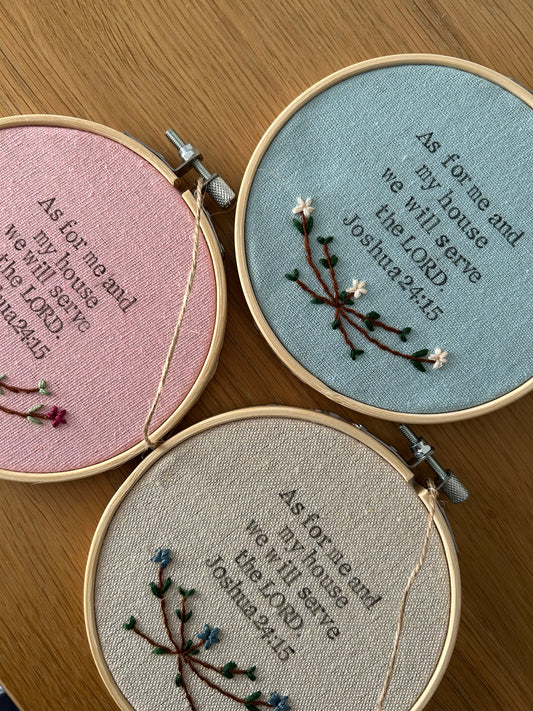 ‘As for me and my house’ 5” hoop