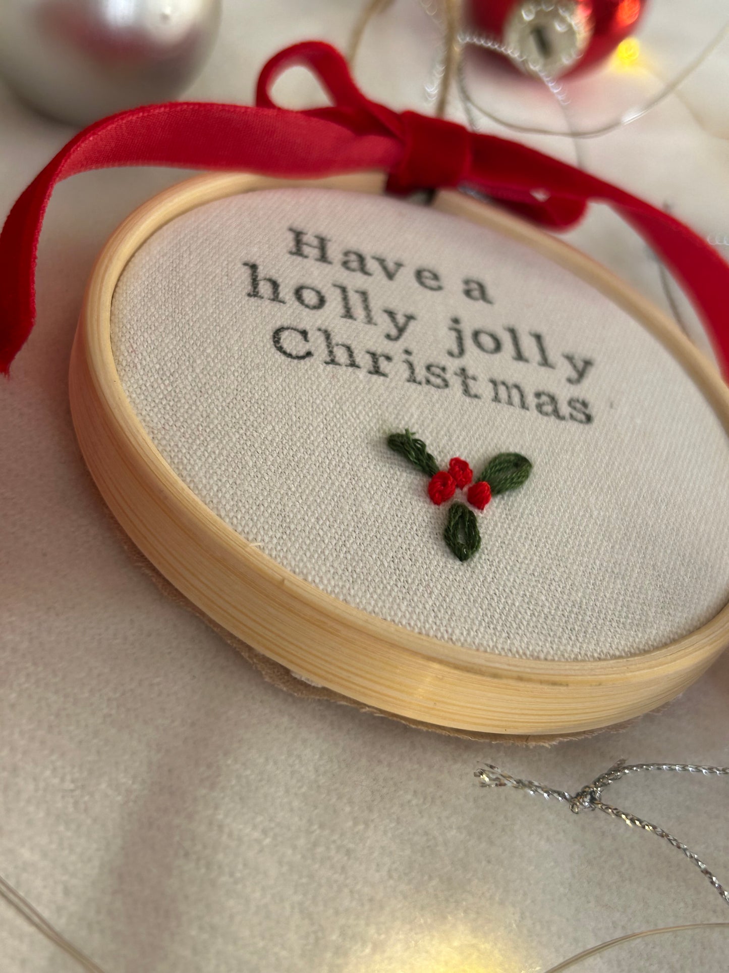 Have a holly jolly Christmas 3” hoop