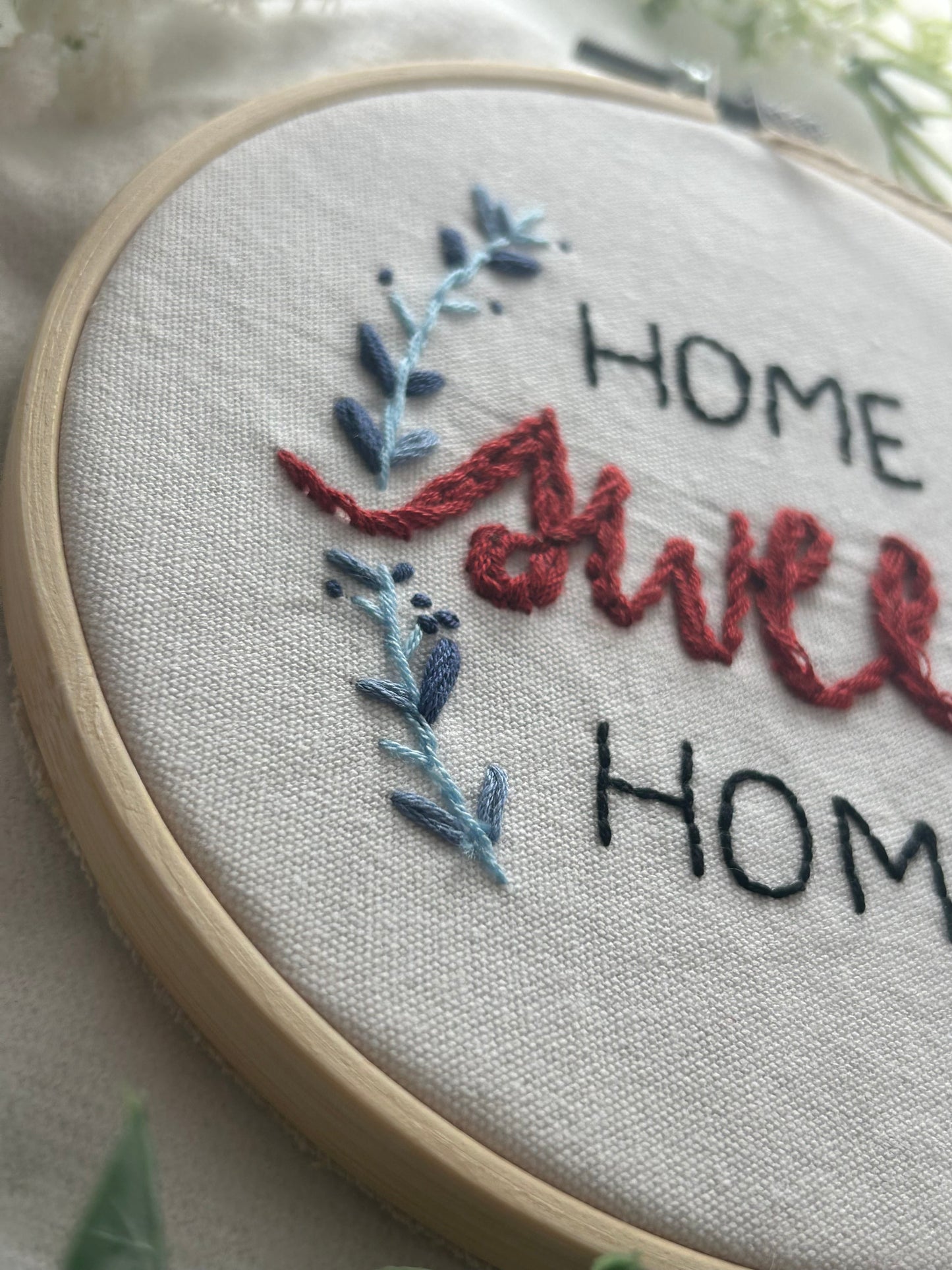 ‘Home sweet home’ 6” hoop