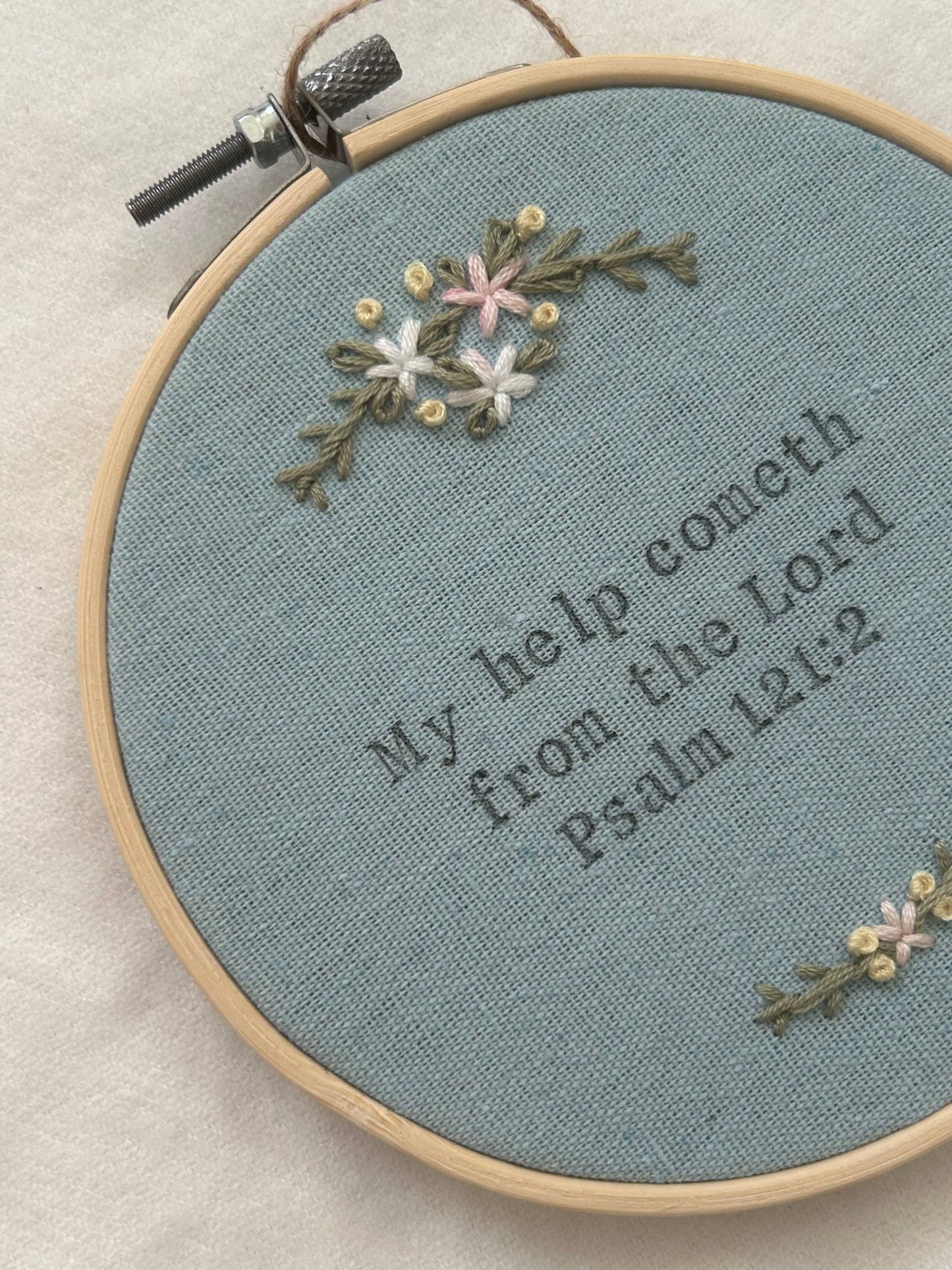 ‘My help cometh…’ 5” hoop