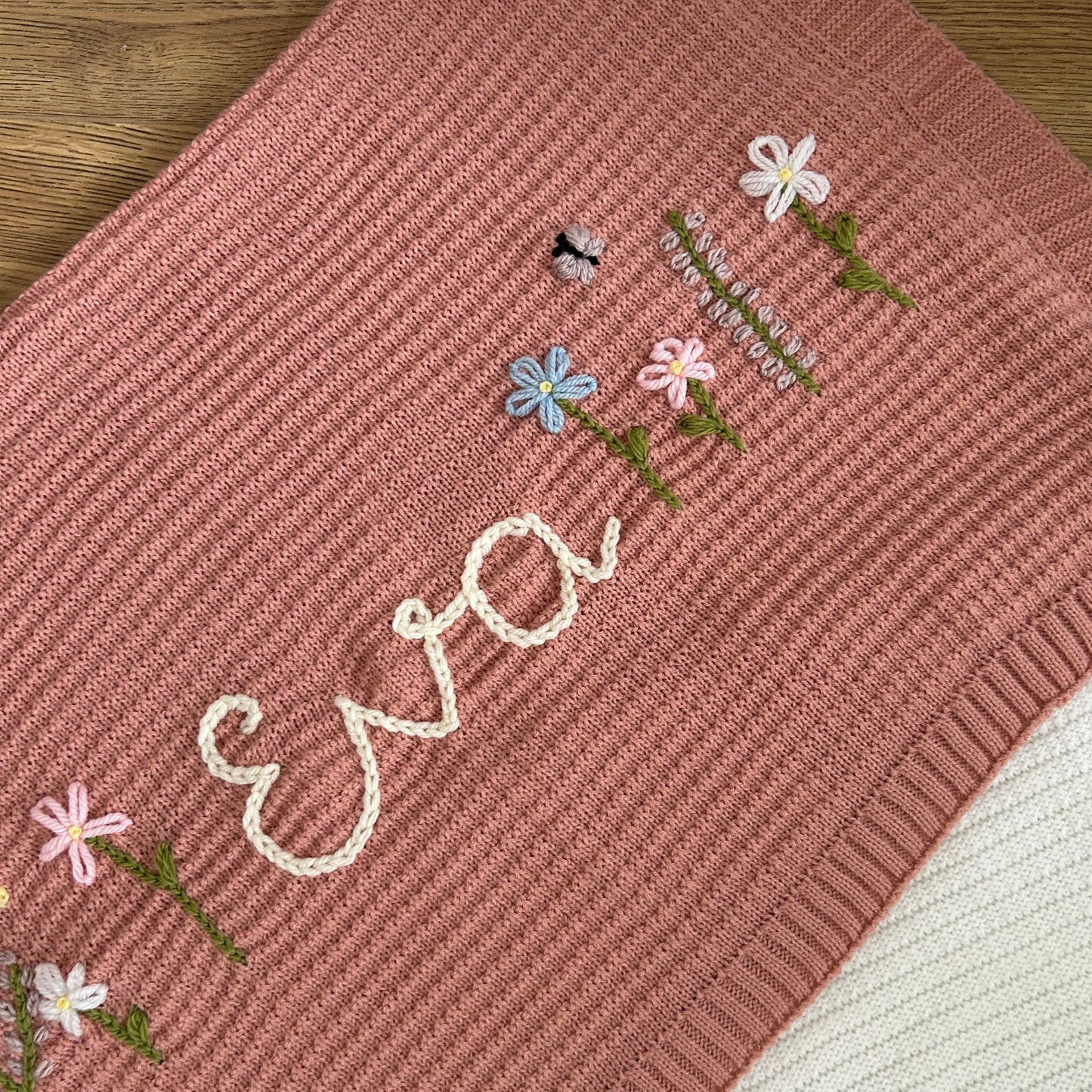 Personalised baby girl blanket