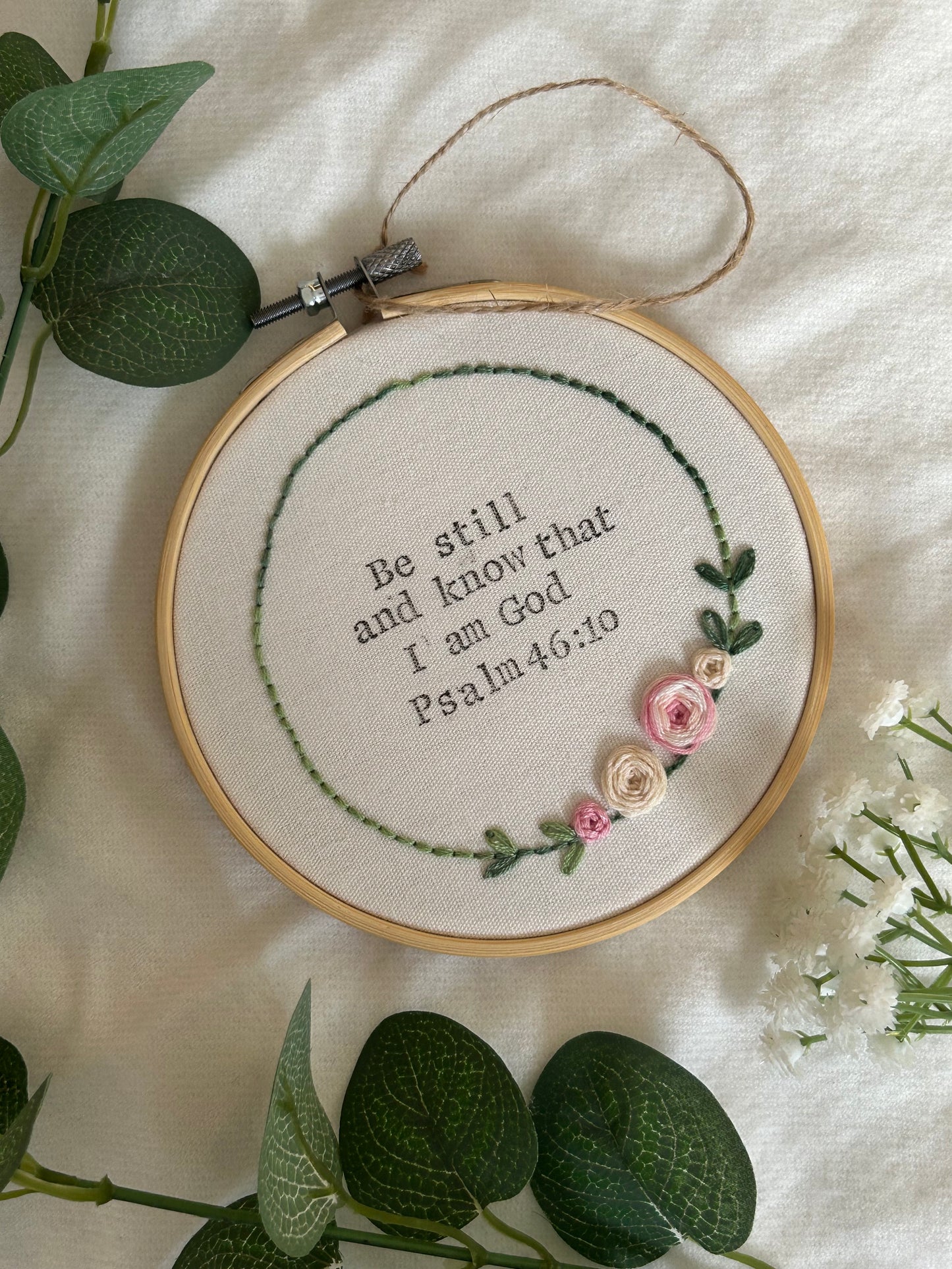 ‘Be still and know…’ 5” rose hoop