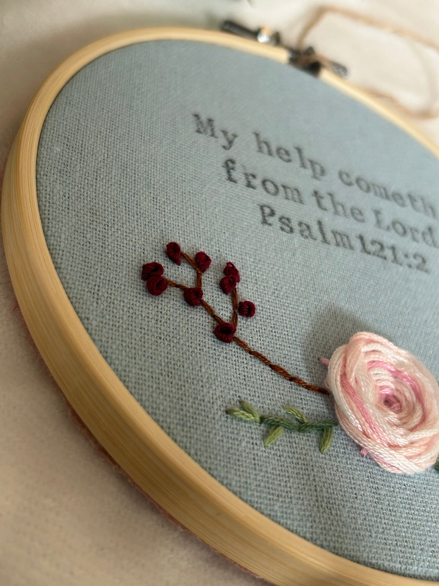 ‘My help cometh from the Lord’ 5” hoop