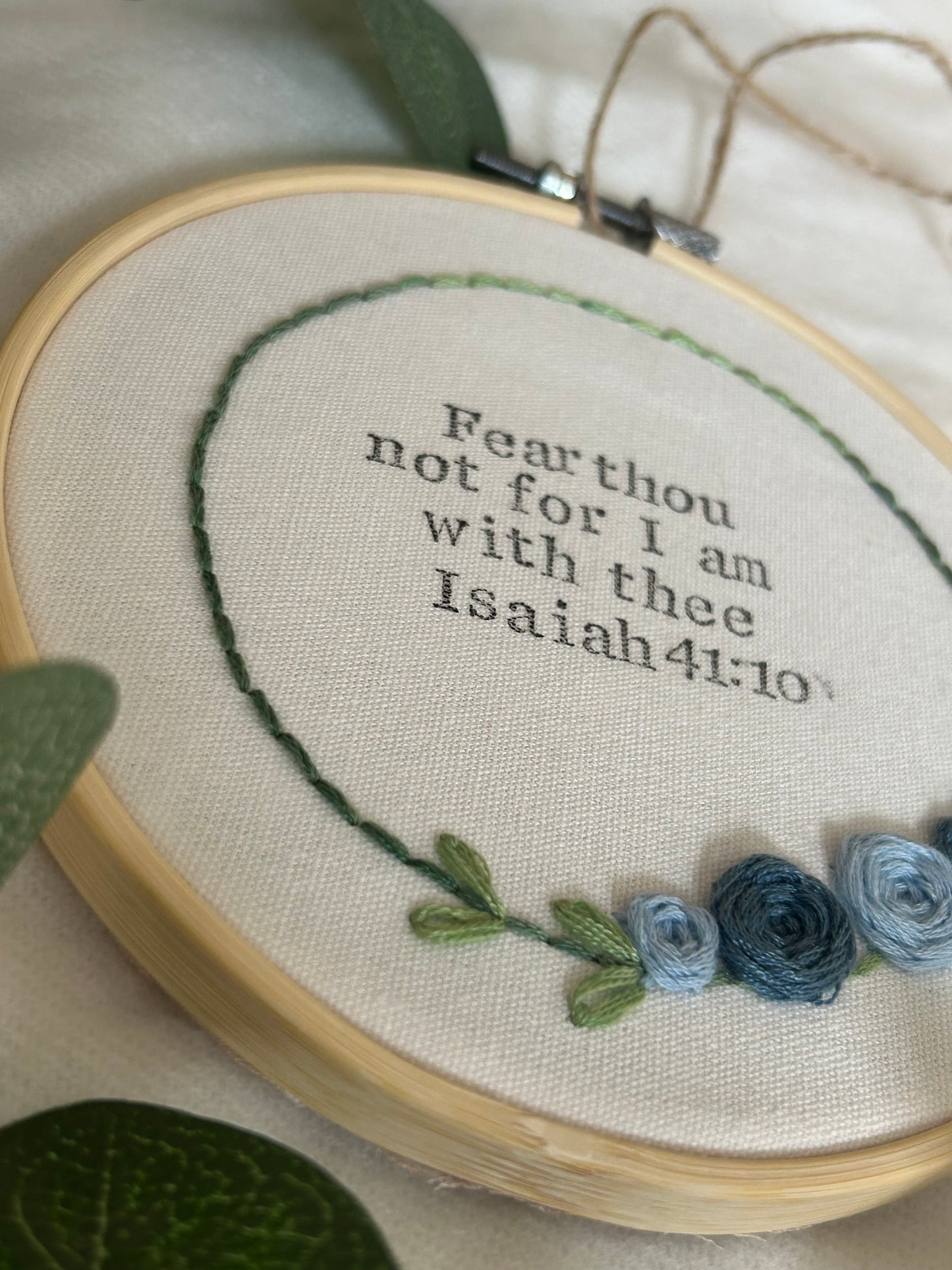 ‘Fear thou not…’ 5” rose hoop